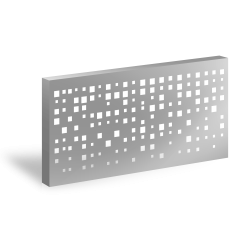 3D_Designový plotový panel Hliník s perforací GRAF 013 Čtverce – 1900×900_mm